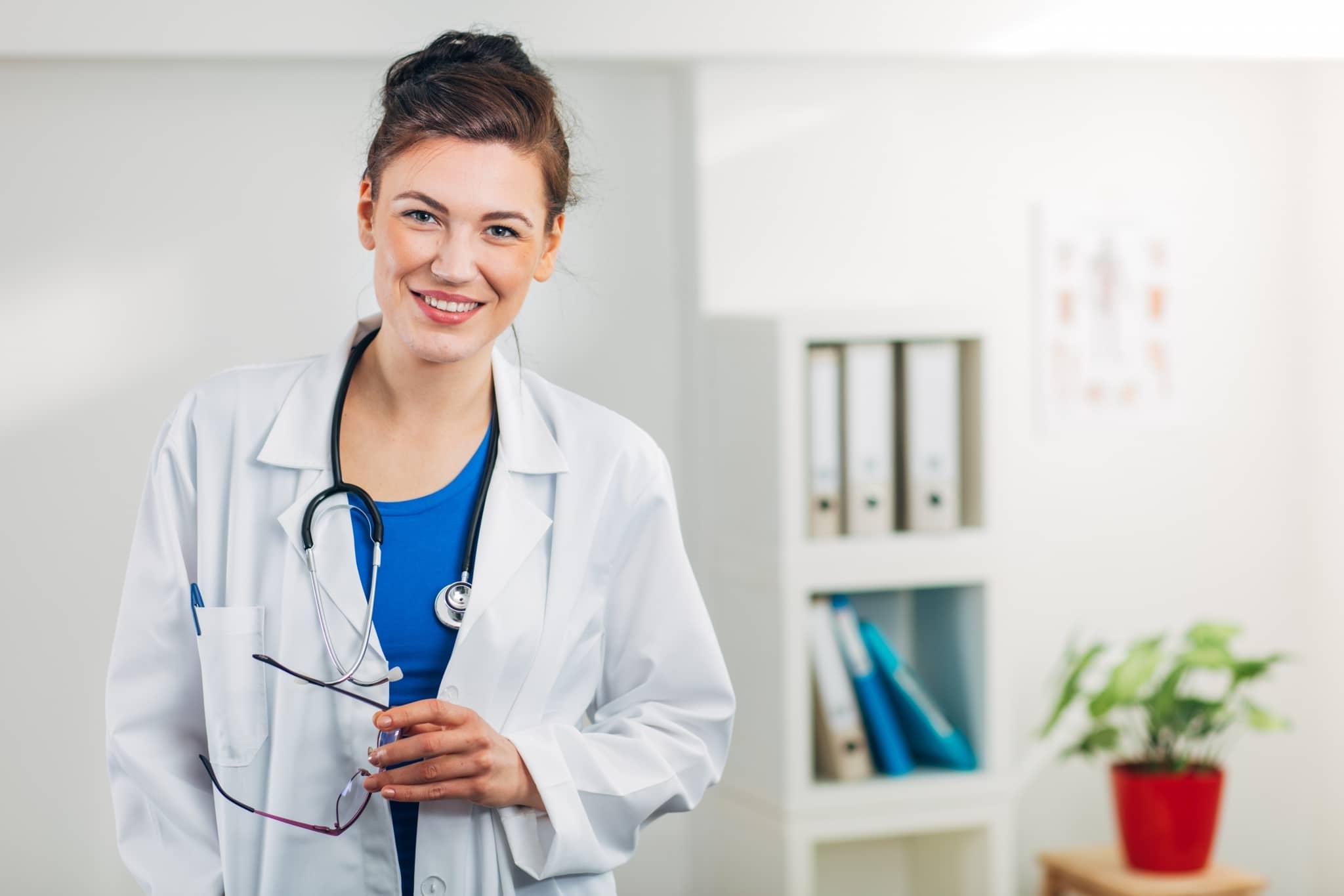 Smiling medical professional